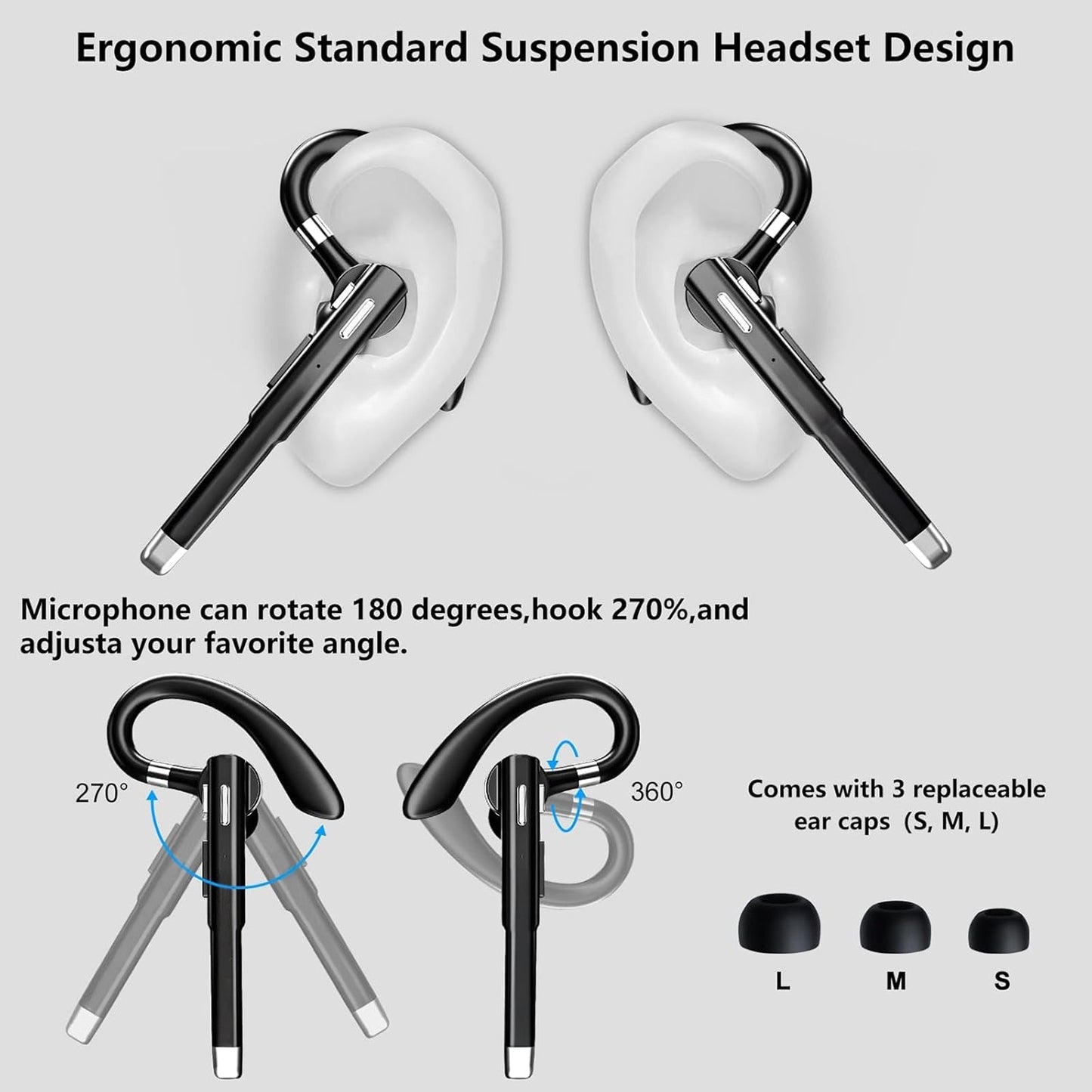 EzyTalux Hands Free Headset